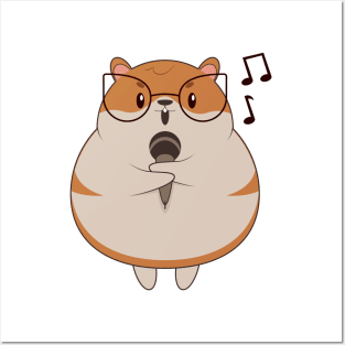 Hamster - Music with Microphone Posters and Art